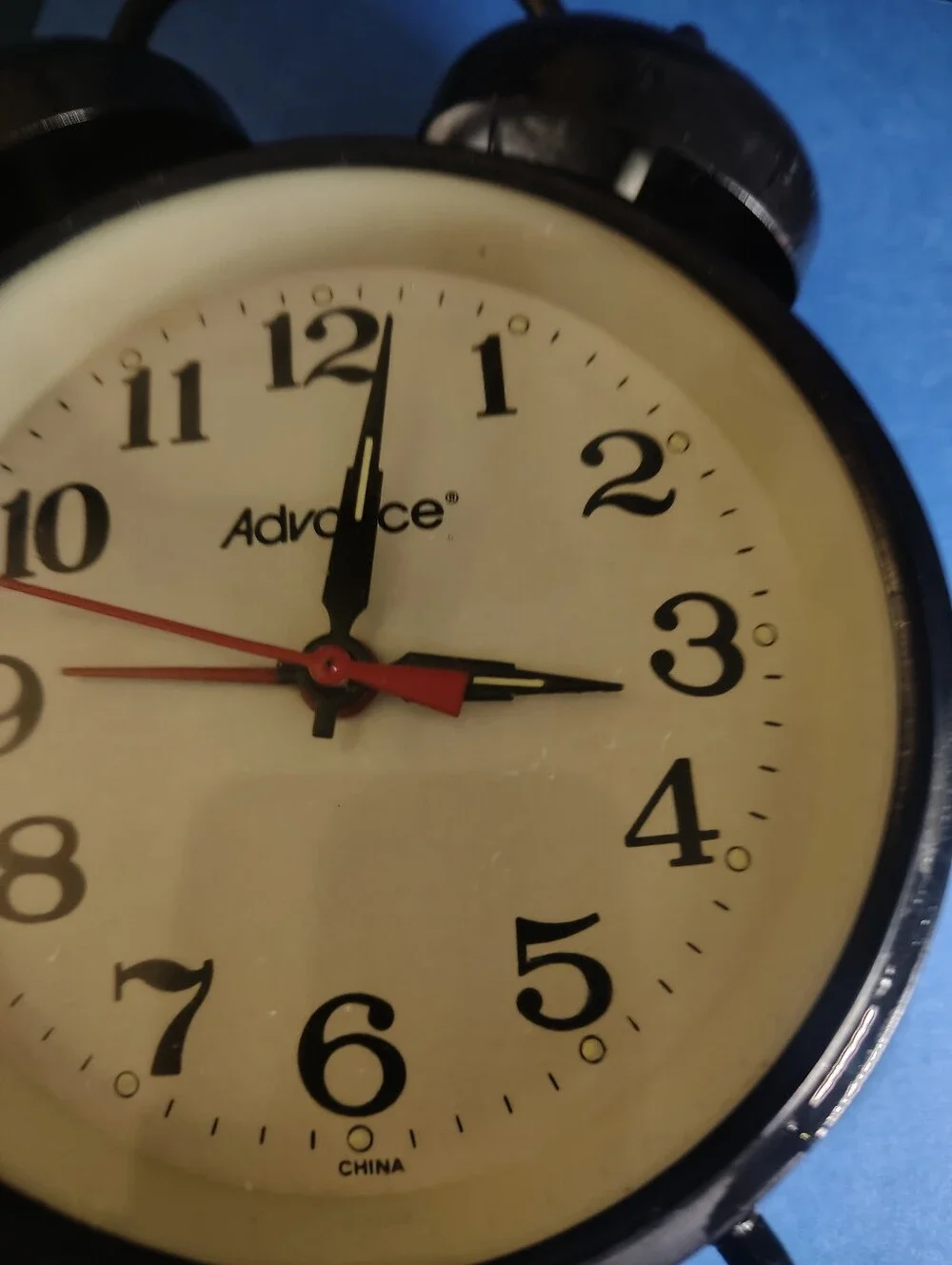 Old School Cool Twin Bell Analog Alarm Clock by Advance Great Working Condition